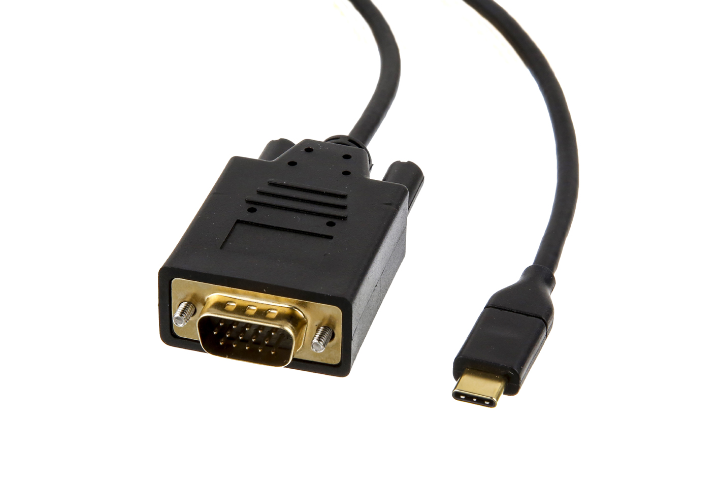 USB 3.1 Type C Male to VGA Male Adapter Cable, Black Pactech Store